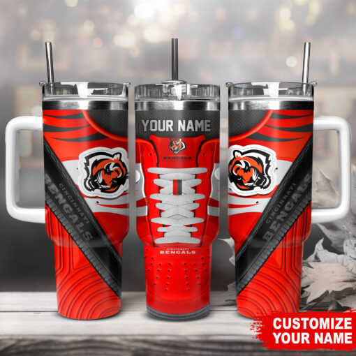 cincinnati bengals nfl sneaker custom stanley quencher 40oz stainless steel tumbler with handle ge8ob