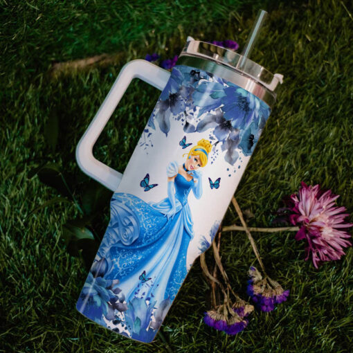 cinderella disney princess cartoon custom stanley quencher 40oz stainless steel tumbler with handle 50e6l