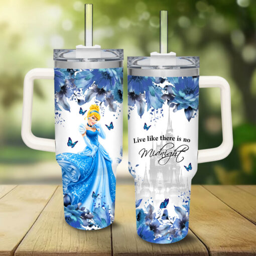 cinderella disney princess cartoon custom stanley quencher 40oz stainless steel tumbler with handle pxiyj 1