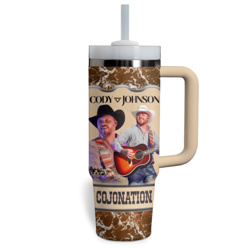 cody johnson music custom stanley quencher 40oz stainless steel tumbler with handle yrq3y