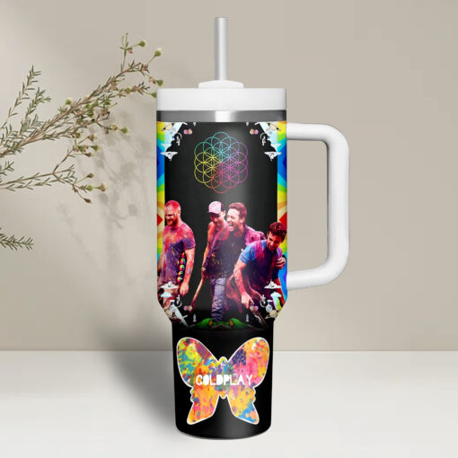 coldplay music custom stanley quencher 40oz stainless steel