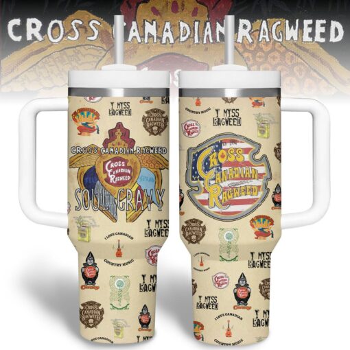 cross canadian ragweed music custom stanley quencher 40oz stainless steel tumbler with handle brfxx 1