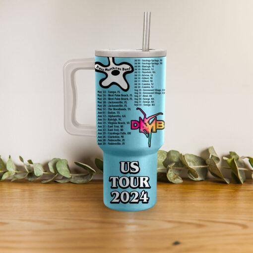 dave matthews band us tour 2024 music custom stanley quencher 40oz stainless steel tumbler with handle