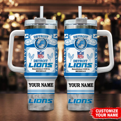 detroit lions nfl super bowl champs pride custom stanley quencher 40oz stainless steel tumbler with handle h7sdx 1