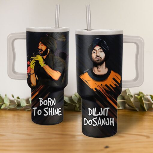 diljit dosanjh music custom stanley quencher 40oz stainless steel tumbler with handle nn87p 1