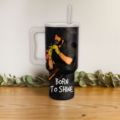 diljit dosanjh music custom stanley quencher 40oz stainless steel tumbler with handle