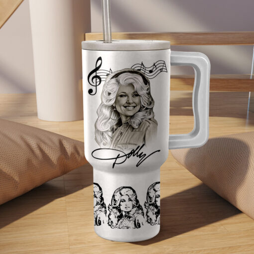 dolly parton the original queen of country music music custom stanley quencher 40oz stainless steel tumbler with handle oeozz