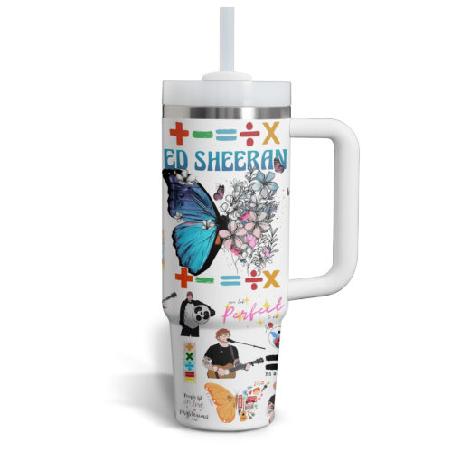 ed sheeran music custom stanley quencher 40oz stainless steel tumbler with handle ozddi