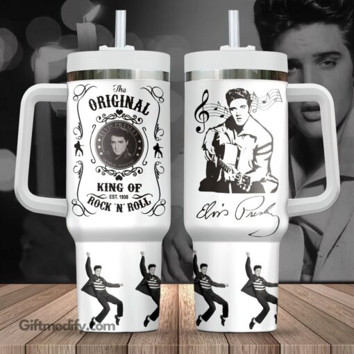 elvis presley the original king of rock n roll music custom stanley quencher 40oz stainless steel cgy0i 1