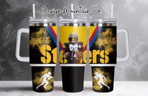 football pittsburgh steelers nfl custom stanley quencher 40oz stainless steel tumbler with handle p8cqq