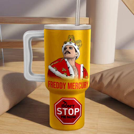 freddy mercury queen music custom stanley quencher 40oz stainless steel tumbler with handle huoam