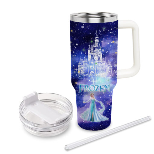 frozen disney princess cartoon custom stanley quencher 40oz stainless steel tumbler with handle 9zloo