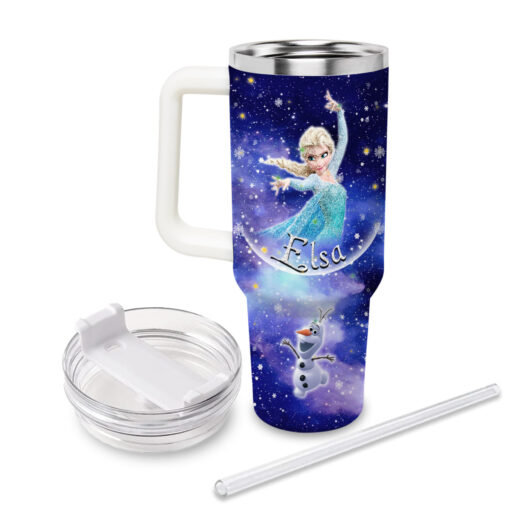 frozen disney princess cartoon custom stanley quencher 40oz stainless steel tumbler with handle ijpyb