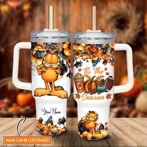 garfield garfield cartoon custom stanley quencher 40oz stainless steel tumbler with handle 7mnhg 1