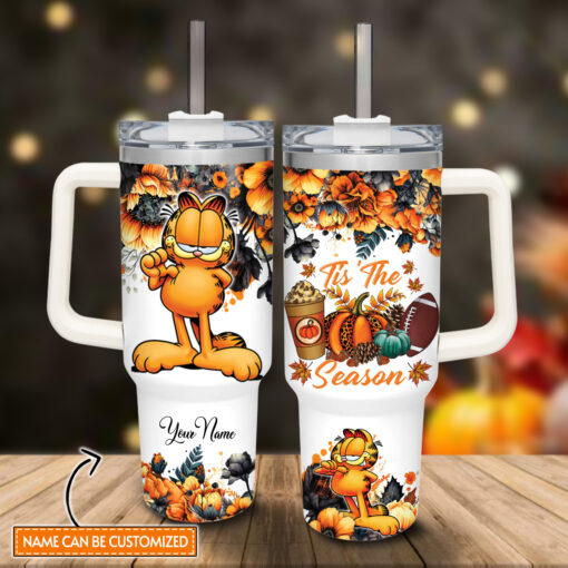 garfield garfield cartoon custom stanley quencher 40oz stainless steel tumbler with handle 9l6ii