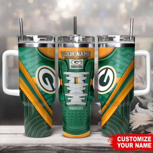 green bay packers nfl sneaker custom stanley quencher 40oz stainless steel tumbler with handle anou6