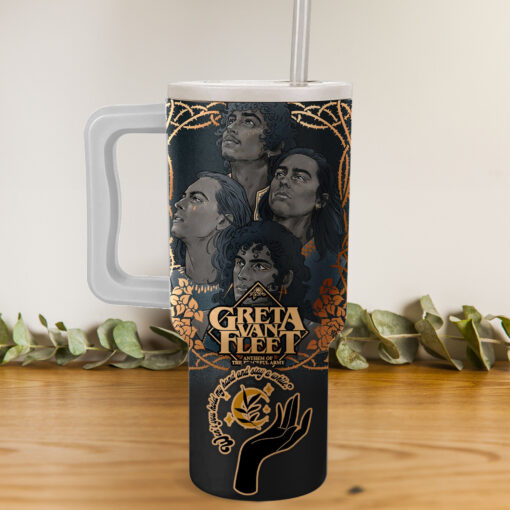 greta van fleet music custom stanley quencher 40oz stainless steel tumbler with handle cfukm