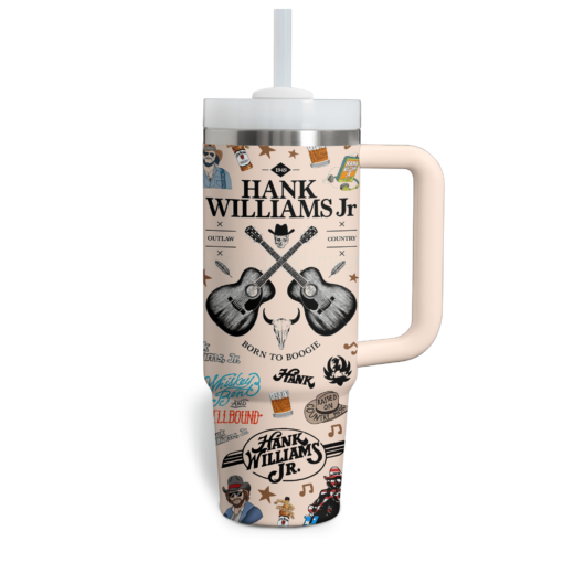 hank williams jr music custom stanley quencher 40oz stainless steel tumbler with handle 65fvz