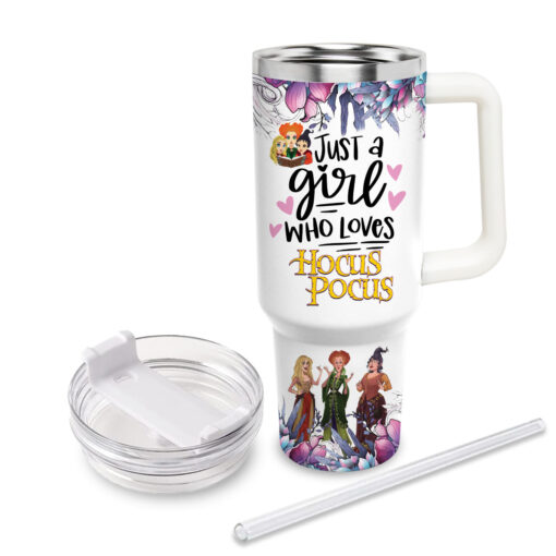 hocus pocus cartoon custom stanley quencher 40oz stainless steel tumbler with handle wtm6v