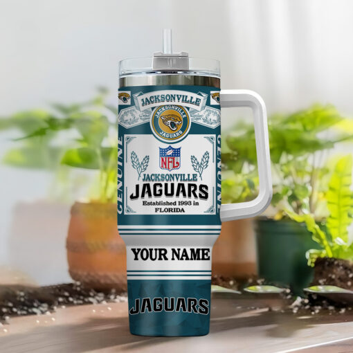 jacksonville jaguars nfl super bowl champs pride custom stanley quencher 40oz stainless steel tumbler with handle uqyve