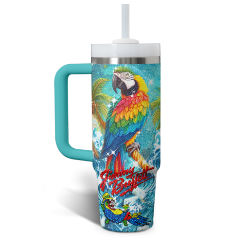 jimmy buffett music custom stanley quencher 40oz stainless steel tumbler with handle avwjm