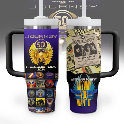 journey band music custom stanley quencher 40oz stainless steel tumbler with handle wqdwr