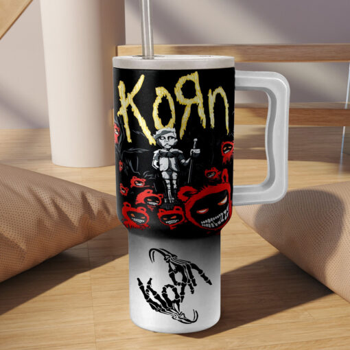 korn band music custom stanley quencher 40oz stainless steel tumbler with handle htc1g