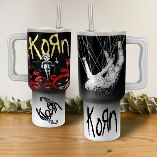 korn band music custom stanley quencher 40oz stainless steel tumbler with handle pjjoo