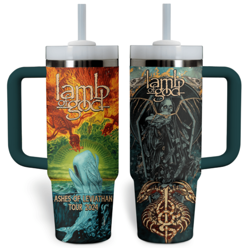 lamb of god band music custom stanley quencher 40oz stainless steel tumbler with handle giydm 1