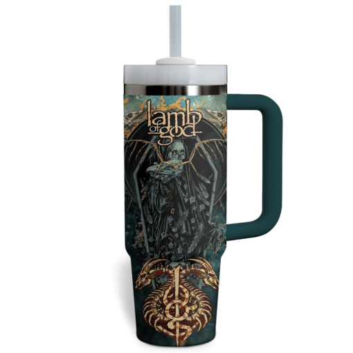 lamb of god band music custom stanley quencher 40oz stainless steel tumbler with handle yqj47