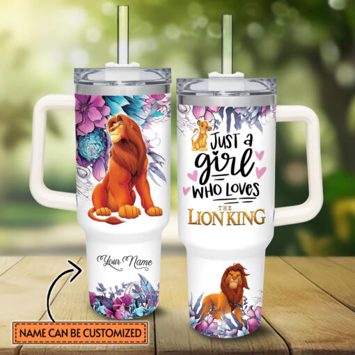 lion king cartoon custom stanley quencher 40oz stainless steel tumbler with handle yitaf 1