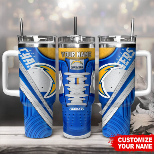 los angeles chargers nfl sneaker custom stanley quencher 40oz stainless steel tumbler with handle idbfi