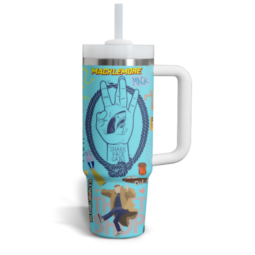 macklemore music custom stanley quencher 40oz stainless steel tumbler with handle