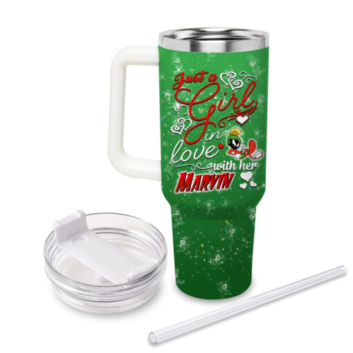 marvin the martian cartoon custom stanley quencher 40oz stainless steel tumbler with handle ebwfm