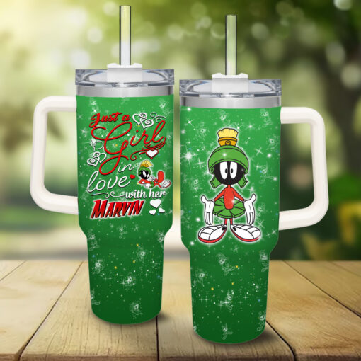 marvin the martian cartoon custom stanley quencher 40oz stainless steel tumbler with handle xhc2y 1