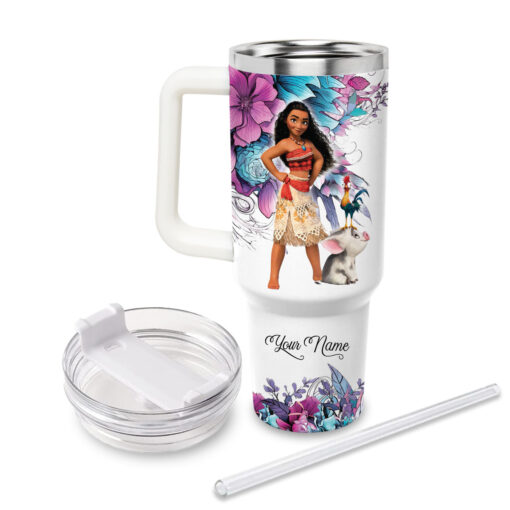 moana disney princess cartoon custom stanley quencher 40oz stainless steel tumbler with handle vo2fr