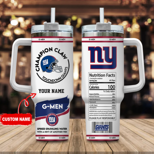 new york giants nfl champion claw custom stanley quencher 40oz stainless steel tumbler with handle 0hn3a 1