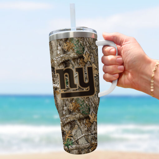 new york giants nfl hunting custom stanley quencher 40oz stainless steel tumbler with handle 4cvt7