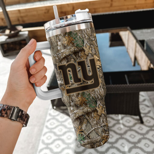 new york giants nfl hunting custom stanley quencher 40oz stainless steel tumbler with handle gmbas