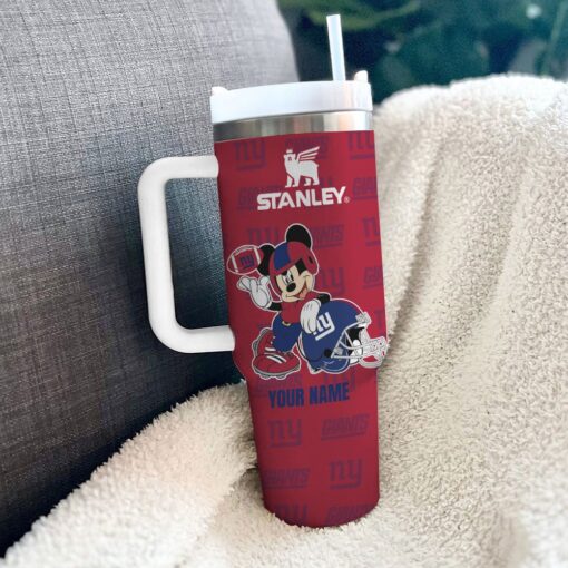 new york giants nfl mickey mouse custom stanley quencher 40oz stainless steel tumbler with handle oftlk