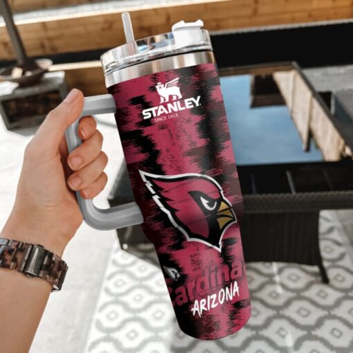 nfl arizona cardinals custom stanley quencher 40oz stainless steel tumbler with handle mhdcf 1