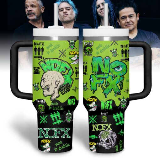 nofx band music custom stanley quencher 40oz stainless steel tumbler with handle wejph