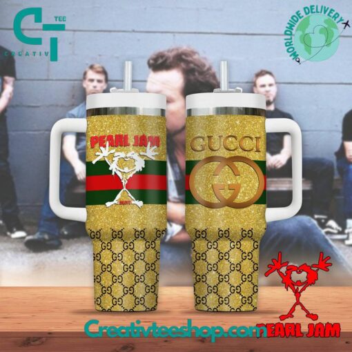 pearl jam x gucci music custom stanley quencher 40oz stainless steel tumbler with handle lmvnw 1