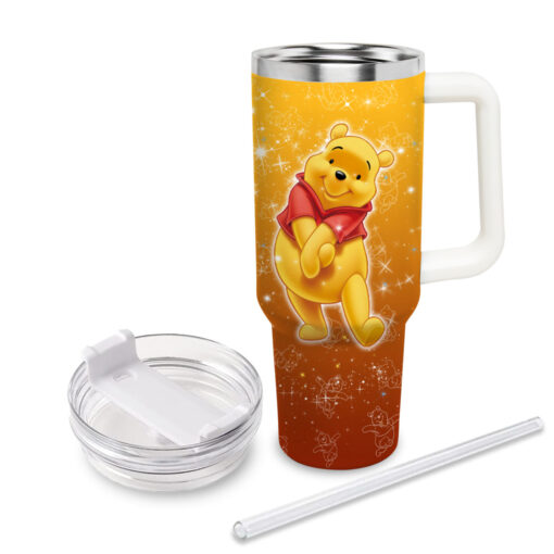 pooh winnie the pooh cartoon custom stanley quencher 40oz stainless steel tumbler with handle f3gvf