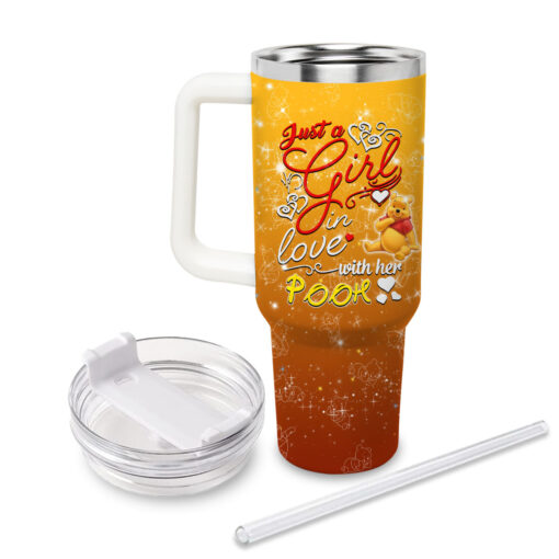 pooh winnie the pooh cartoon custom stanley quencher 40oz stainless steel tumbler with handle vc8bq