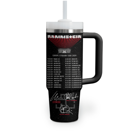 rammstein music custom stanley quencher 40oz stainless steel tumbler with handle cr0um