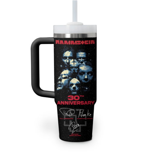 rammstein music custom stanley quencher 40oz stainless steel tumbler with handle kwlak