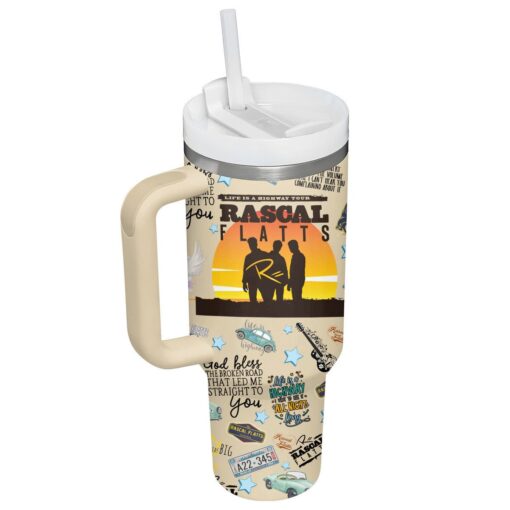 rascal flatts music custom stanley quencher 40oz stainless steel tumbler with handle rbsvb