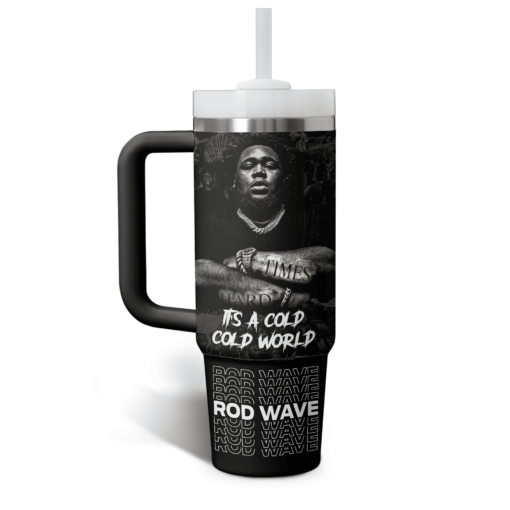 rod wave music custom stanley quencher 40oz stainless steel tumbler with handle aky1f