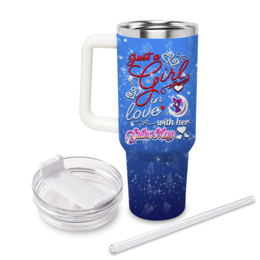 sailor moon cartoon custom stanley quencher 40oz stainless steel tumbler with handle bt1cu